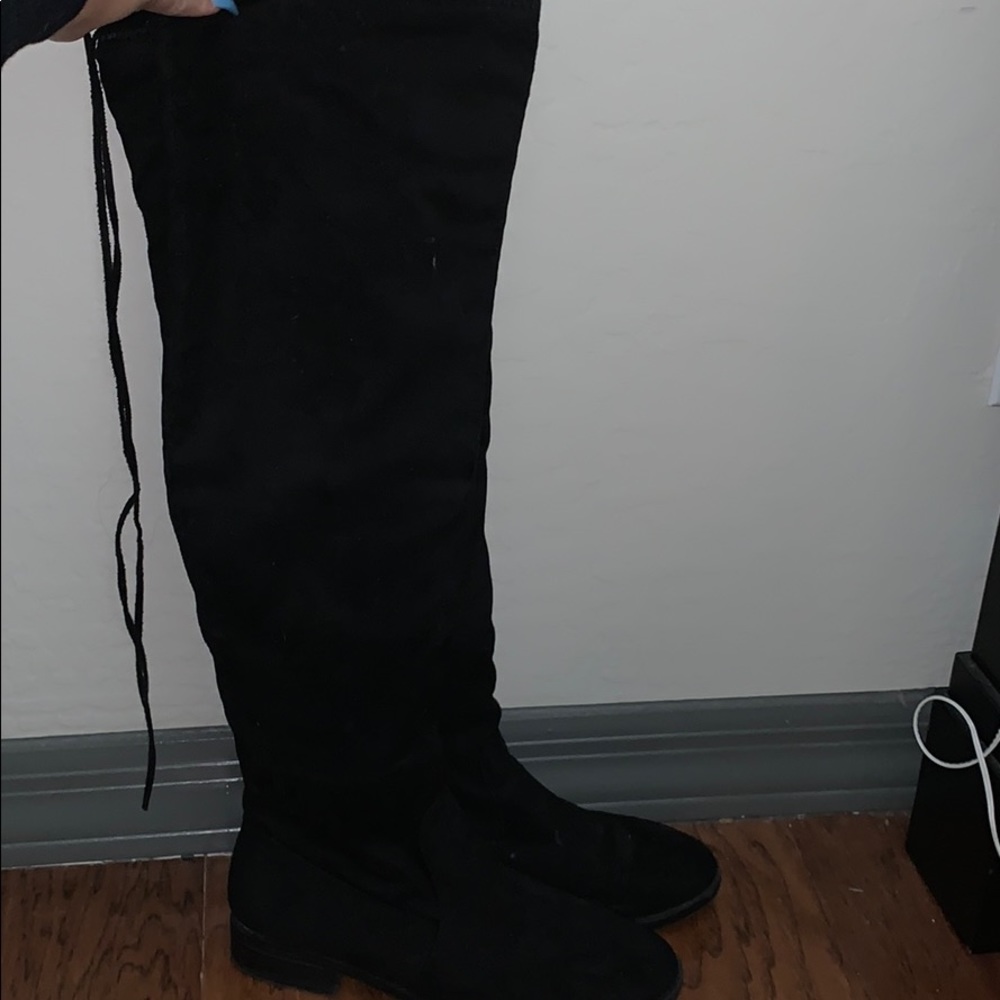Black Knee High Boots